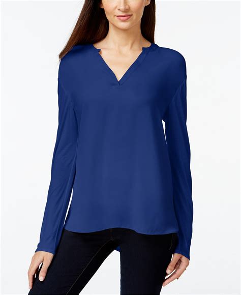 macys long sleeve tops